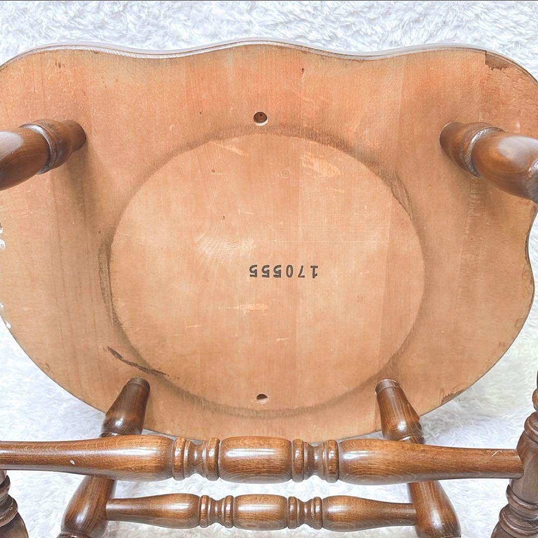 飛騨産業 ウィンザーチェア アーム ダイニングチェア レトロ キツツキマーク ①