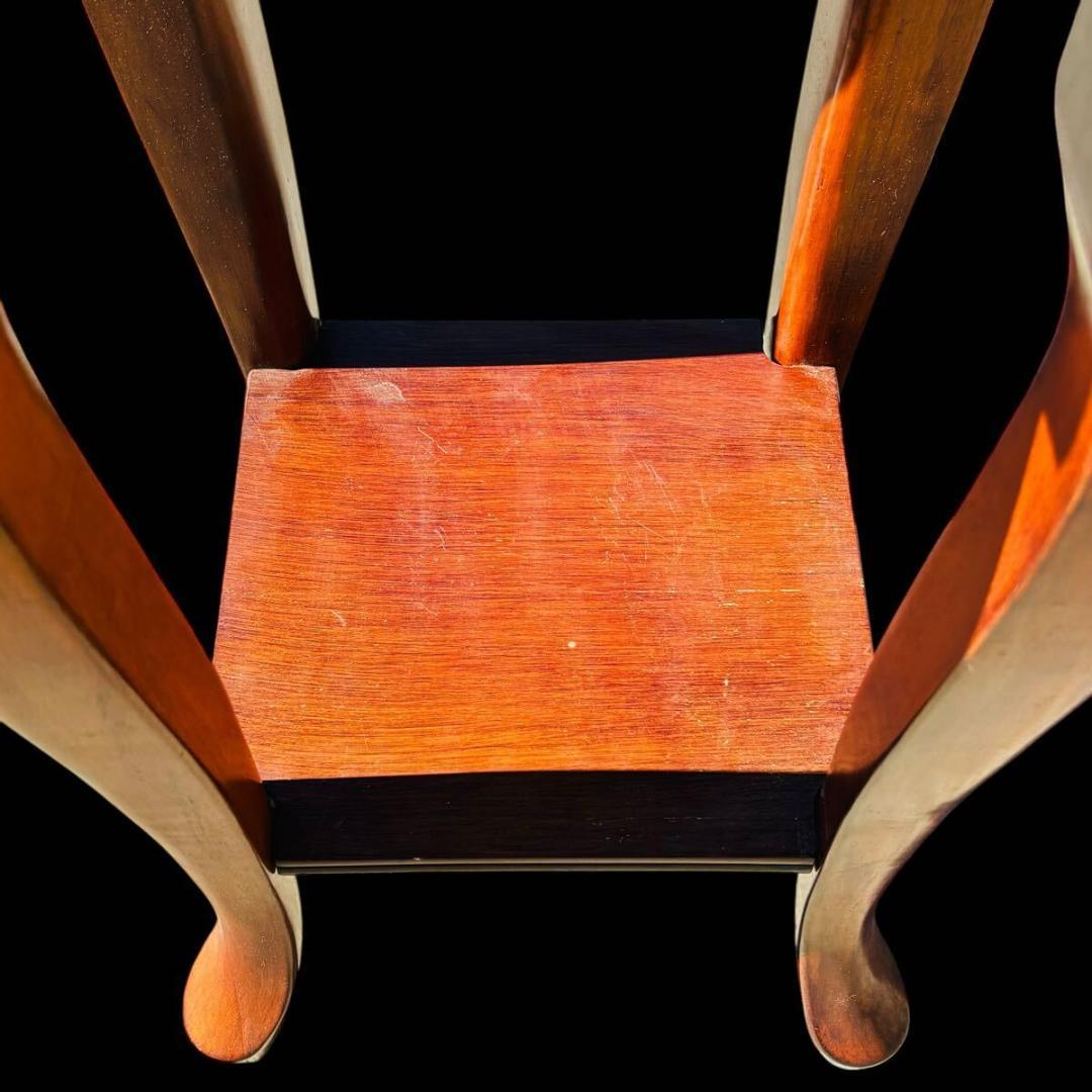 大理石 花台 木製 猫脚 フラワースタンド サイドテーブル