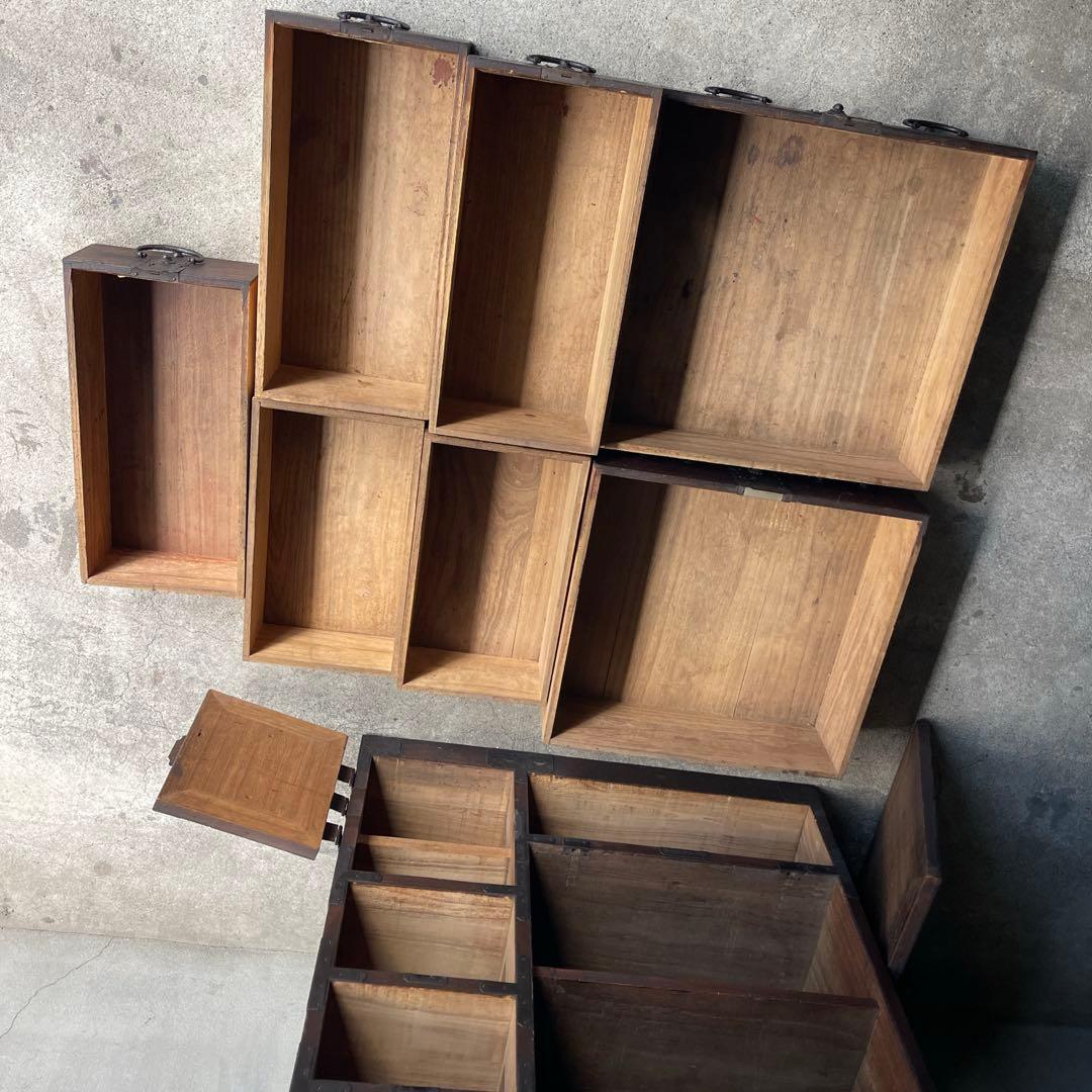 小箪笥 和製アンティーク 箪笥 時代箪笥 小物収納 引き出し 帳場箪笥　骨董