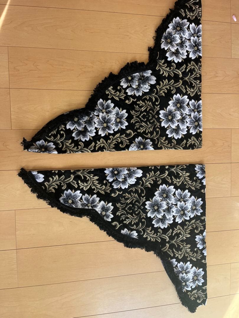 金華山　桜ブラック　サイドカーテン