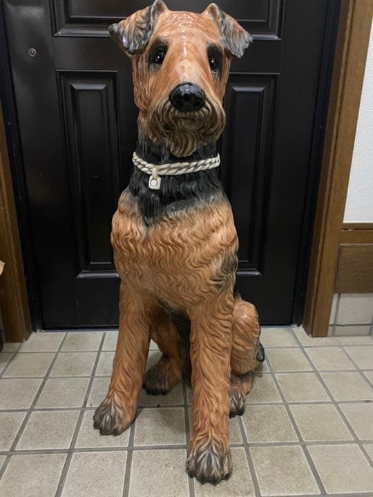 イタリア製　犬　置物　陶器　テリア