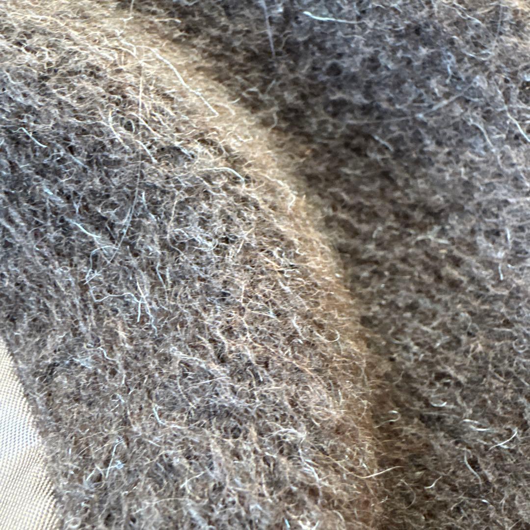 イタリア製 ヴィンテージアルパカ 100% カーディガン　オーバーサイズ　レトロ