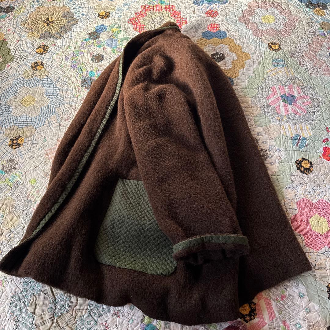 イタリア製 ヴィンテージアルパカ 100% カーディガン　オーバーサイズ　レトロ