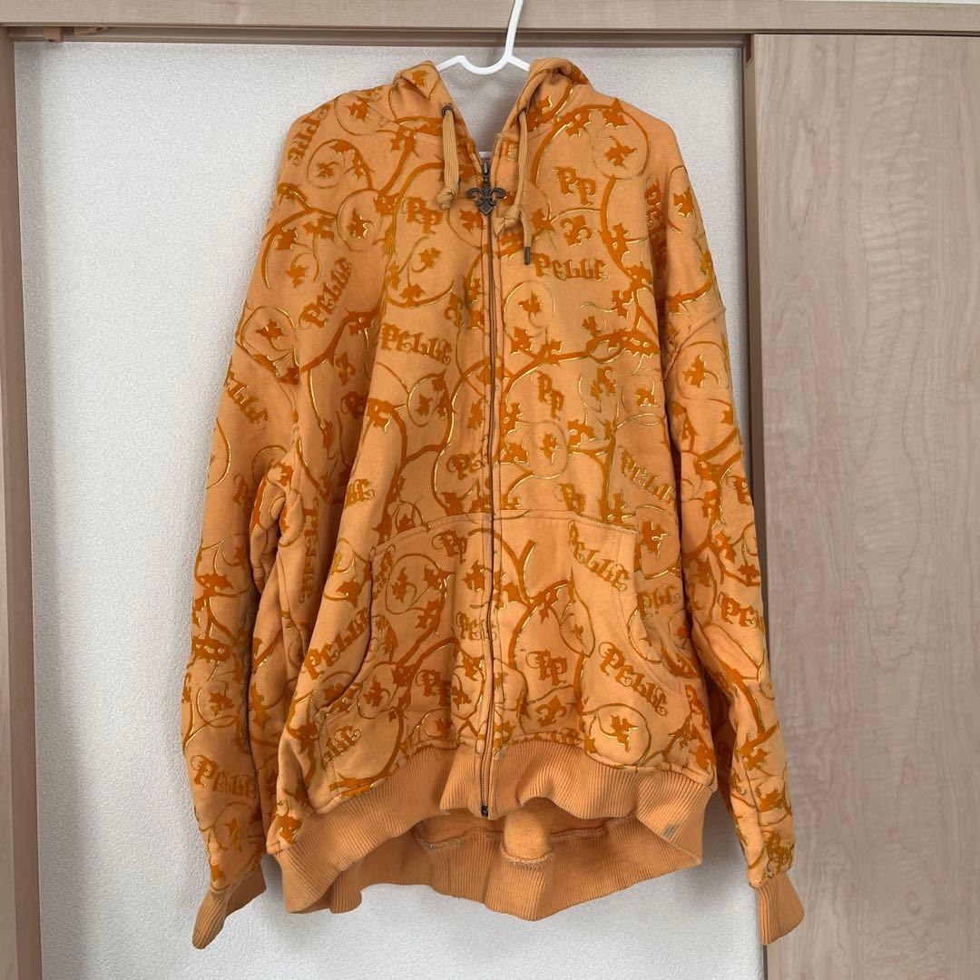 ペレペレ PELLEPELLE オレンジ色 フルオープンジッパー