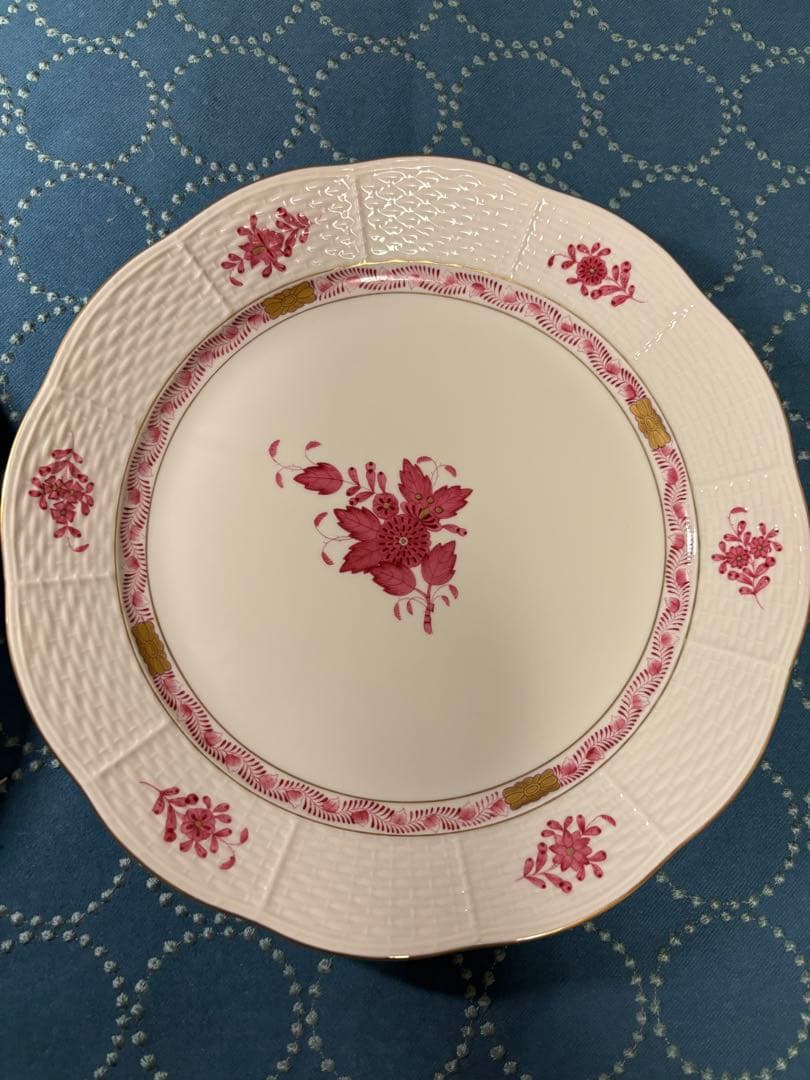 HEREND ヘレンド　アポニーピンク②プレート皿　25cm２枚