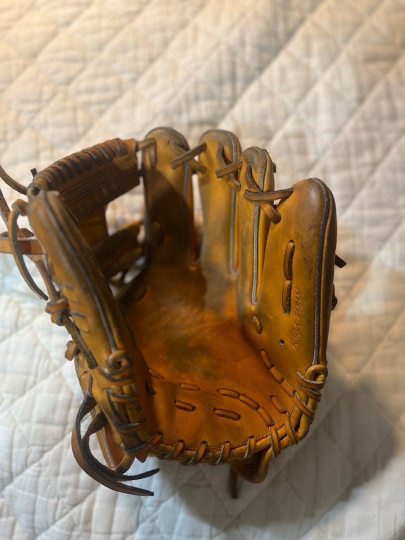 ミズノプロ　内野手用硬式グローブ　ビターオレンジ