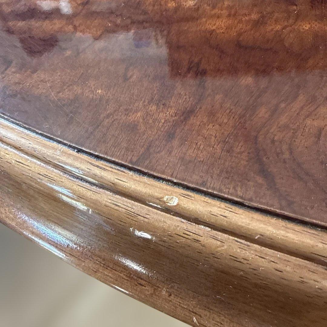 昭和レトロ マルニ 木製オーバル 伸縮式ダイニングテーブル 楕円形アンティーク