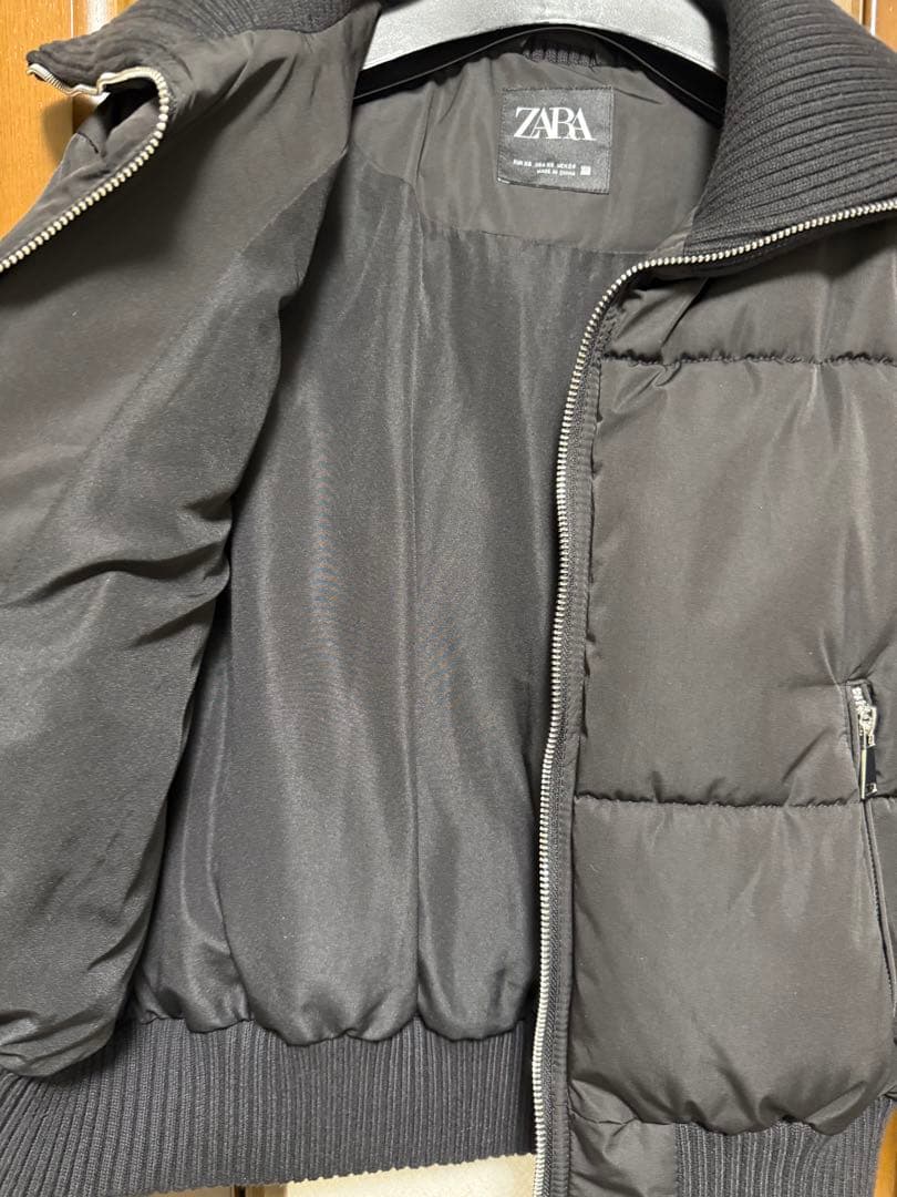 ZARA ダウン リブ仕上げパデッドアノラック　XS