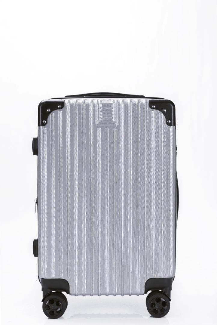 軽量Lサイズ　静音8輪　キャリーバッグ　スーツケース　キャリーケース　シルバー
