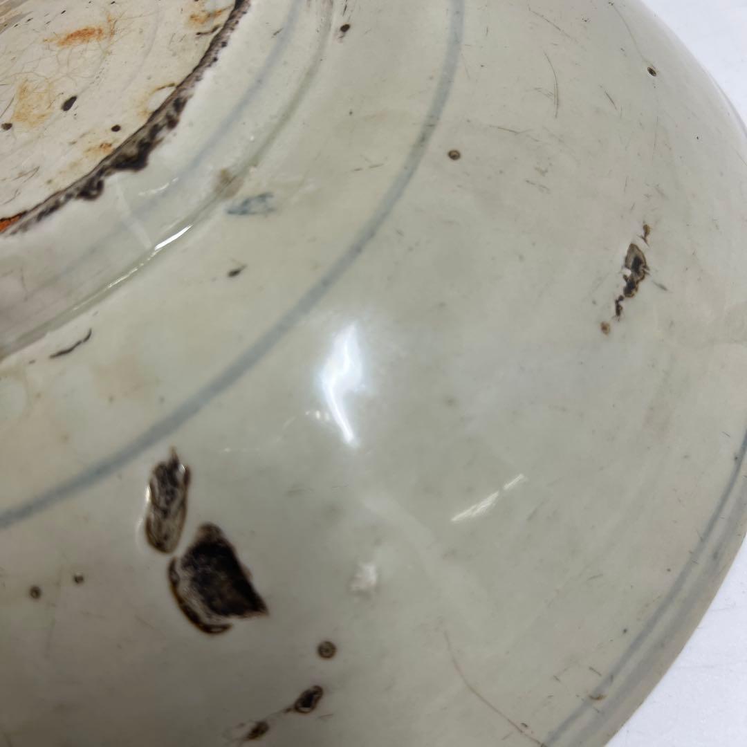 中国民時代　南京　古染付　大皿　幅約31.5cm 東K8-0202☆2F トヒチ