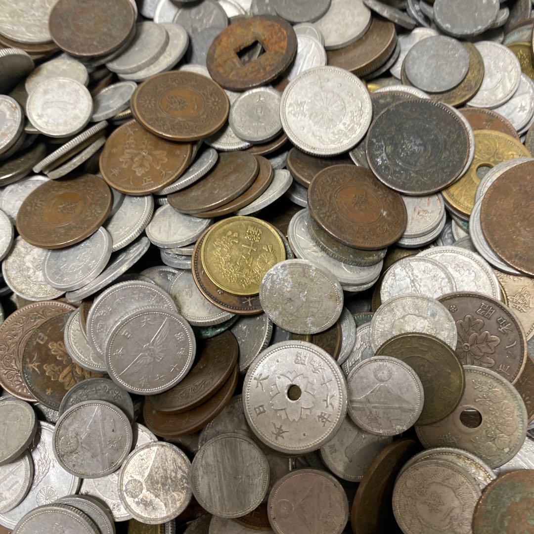 日本の古銭 明治 大正 昭和 レトロ まとめ売り 正味3.3Kg NO.52