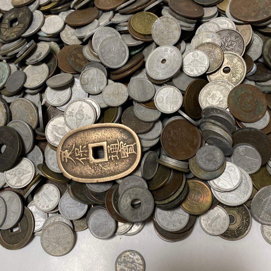 日本の古銭 明治 大正 昭和 レトロ まとめ売り 正味3.3Kg NO.52