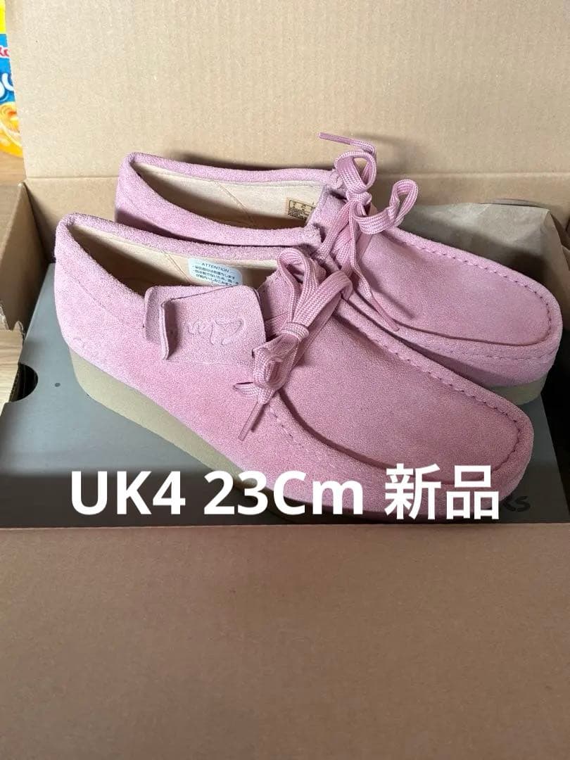 Clarks ワラビーEVO ピンク UK4 試着のみ 美品