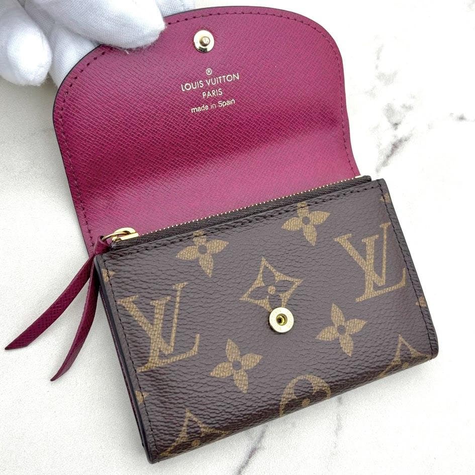 【極美品・現行モデル】ルイヴィトン　モノグラム　ポルトモネロザリ　フューシャ