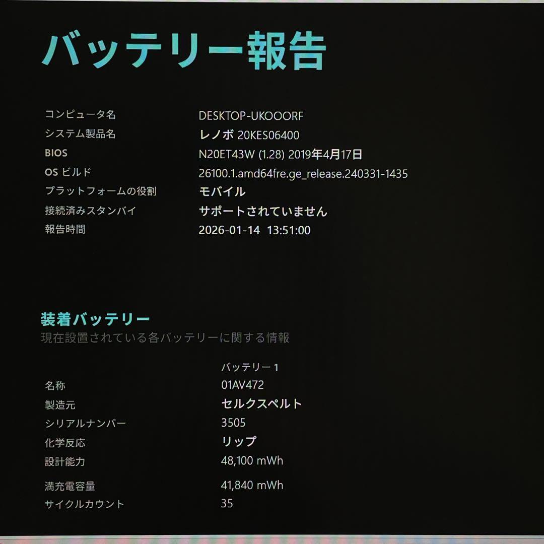 【極美品】ThinkPad X280 i5 メモリ8GB SSD256GB