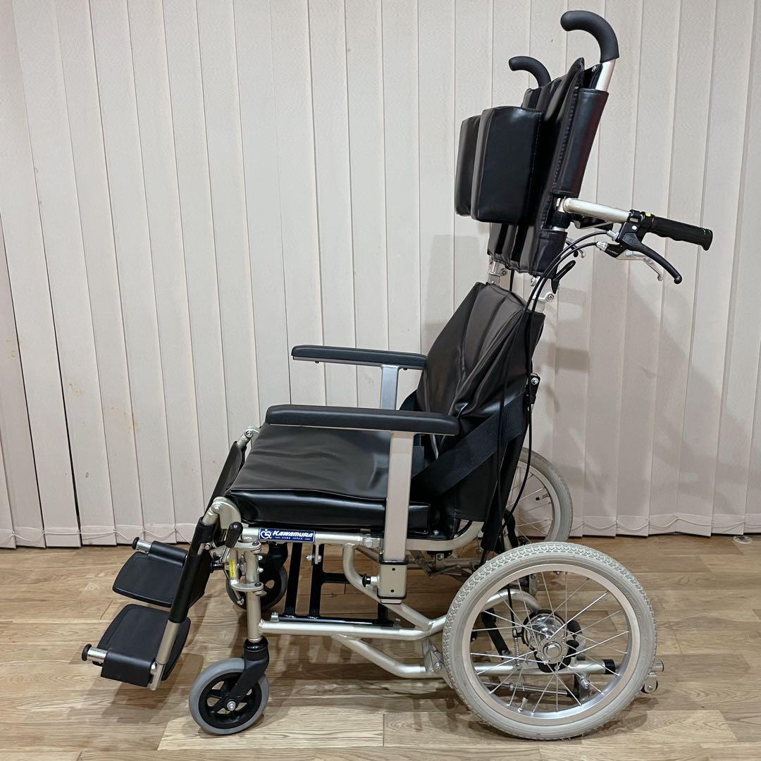 美品　カワムラサイクル リクライニング 介助用車椅子 ティルト KPF16-40