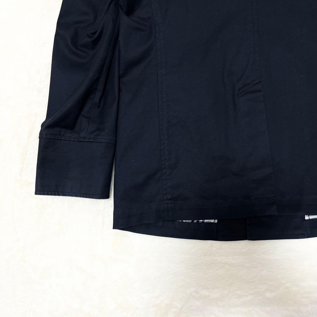 BURBERRY バーバリー✨️マリンコート　銀ボタン　ノバチェック　刺繍ロゴ　Ｍ