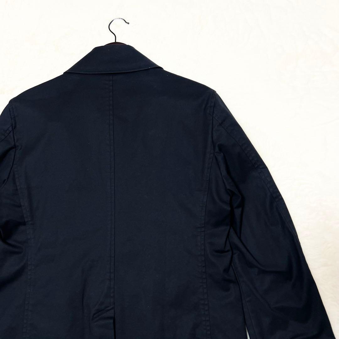 BURBERRY バーバリー✨️マリンコート　銀ボタン　ノバチェック　刺繍ロゴ　Ｍ