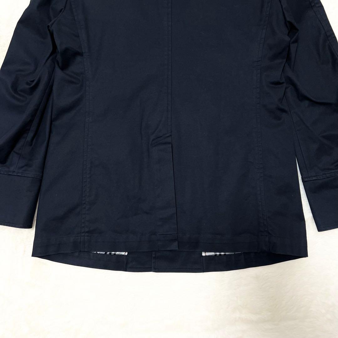 BURBERRY バーバリー✨️マリンコート　銀ボタン　ノバチェック　刺繍ロゴ　Ｍ