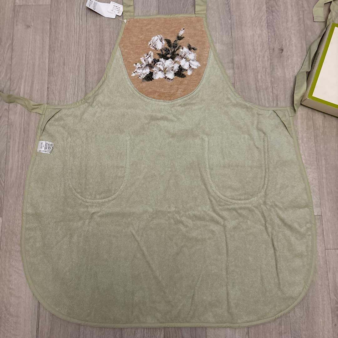 【新品未使用】ホットマン シェニール織 エプロン マグノリア柄 希少