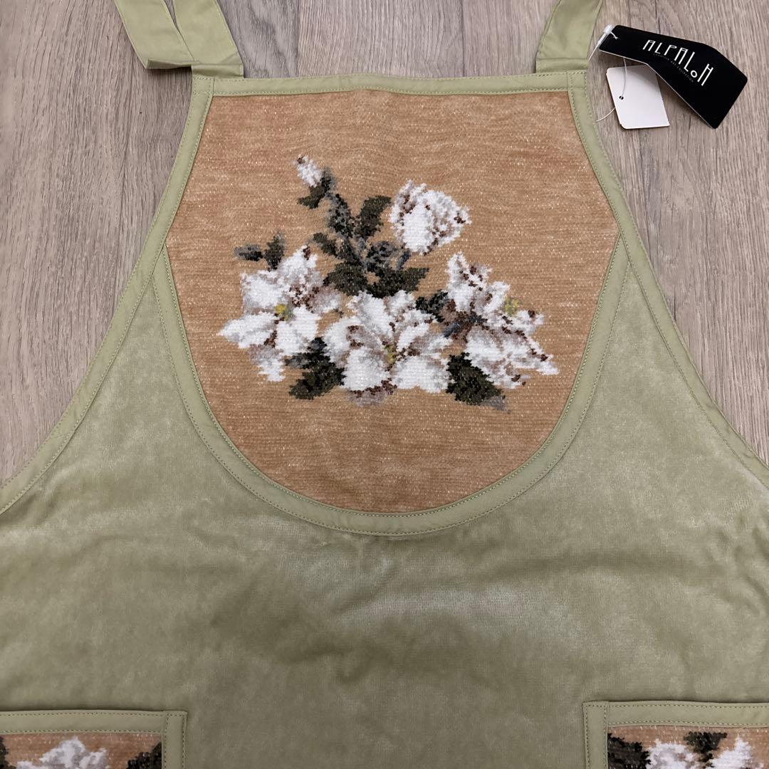 【新品未使用】ホットマン シェニール織 エプロン マグノリア柄 希少