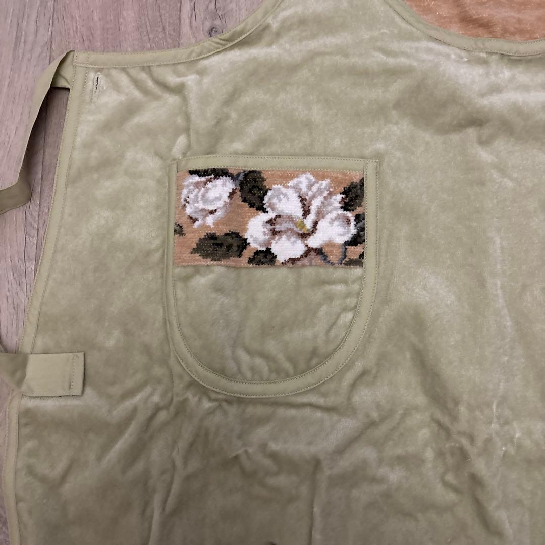 【新品未使用】ホットマン シェニール織 エプロン マグノリア柄 希少