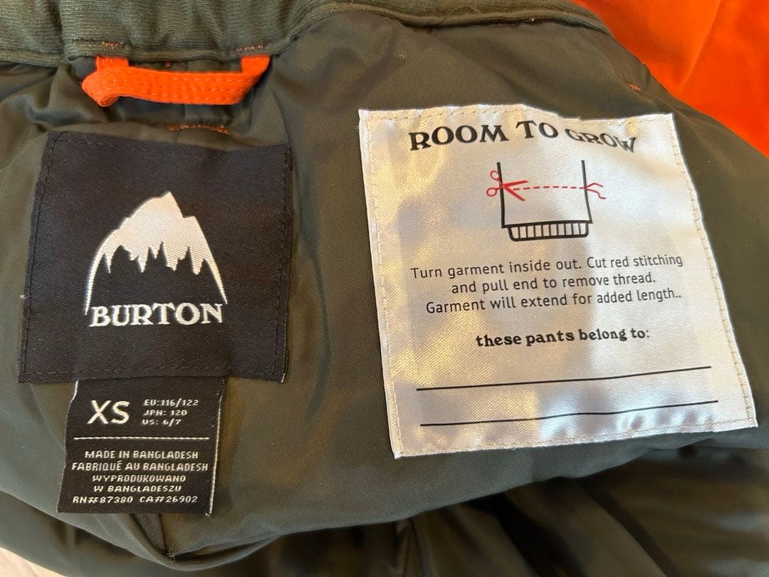 BURTON 子ども用スノーボードジャケット パンツ