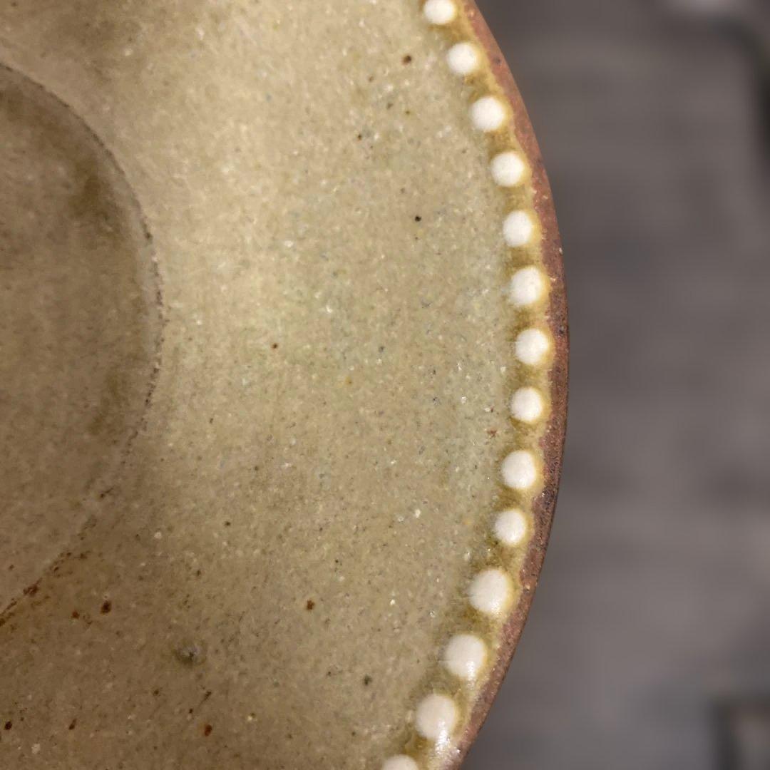 民藝　岩井窯　山本教行さん　灰釉　面取湯呑 & ソーサー