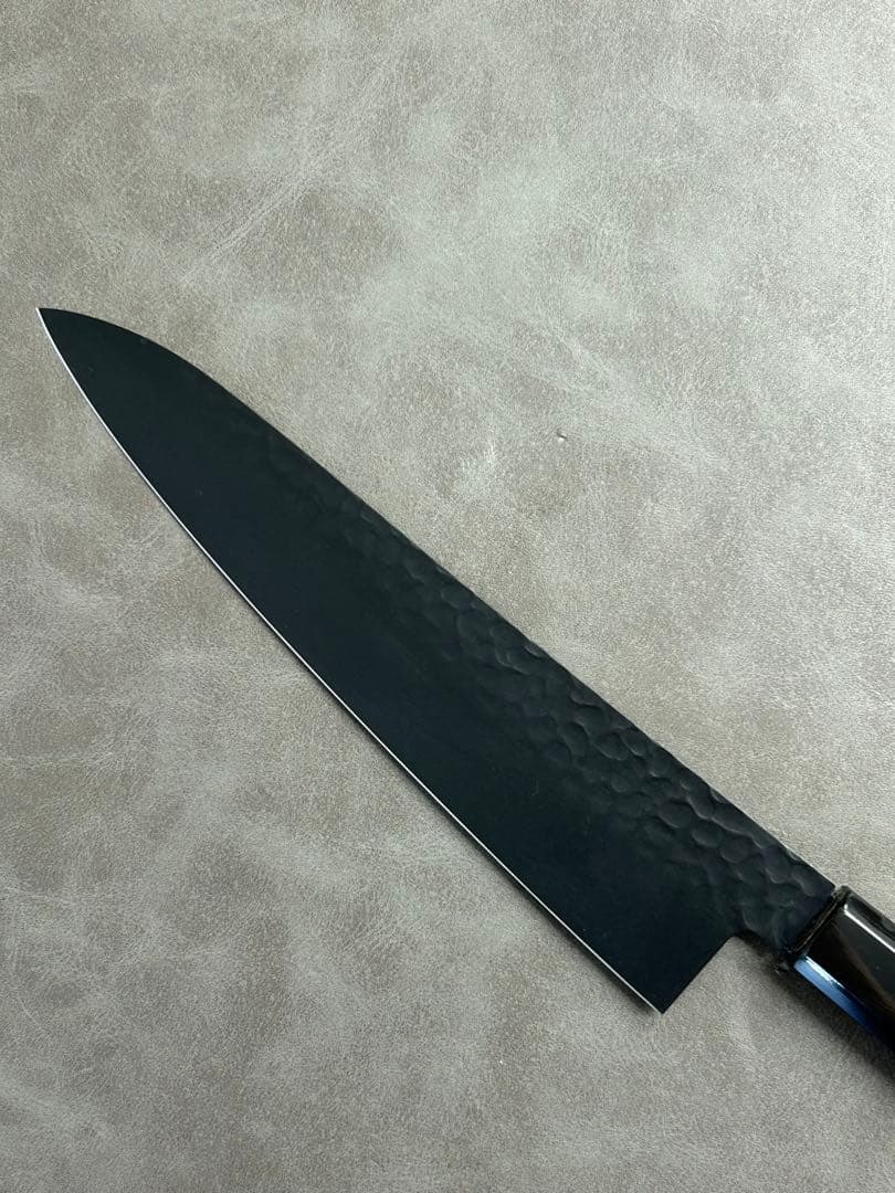 仙助 牛刀 包丁 VG10 鎚目フッ素加工 210mm ウエンジ柄