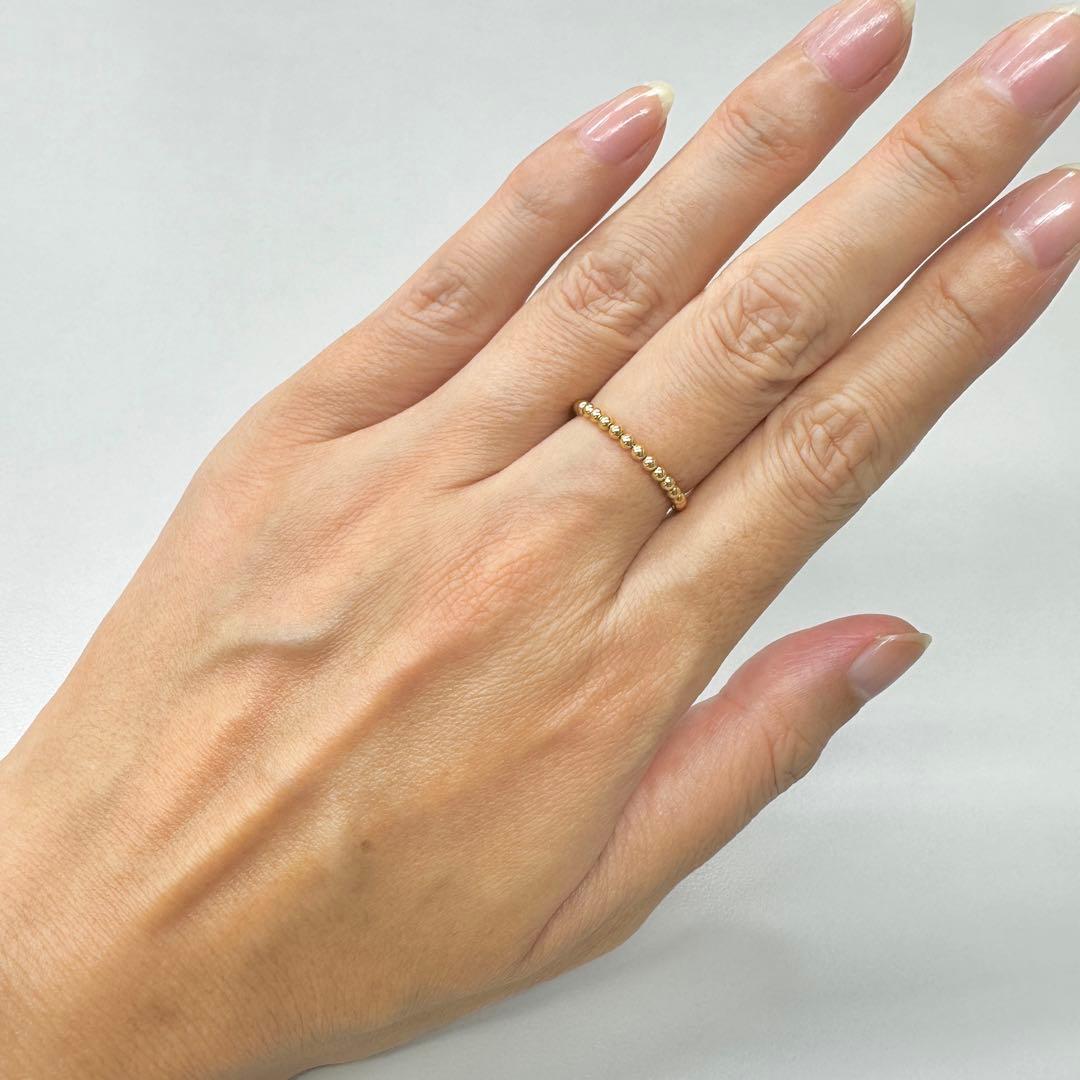 新品❗️K18YG イエローゴールド ボールデザイン フリーリング サイズ12号〜