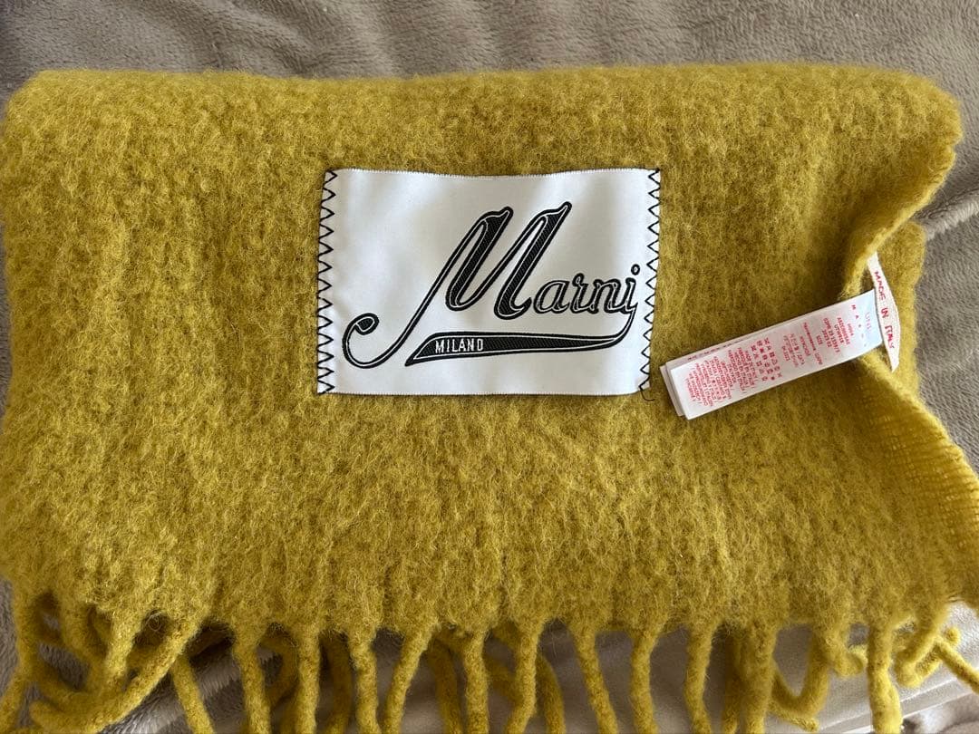 MARNI アルパカストール　イエロー　マフラー