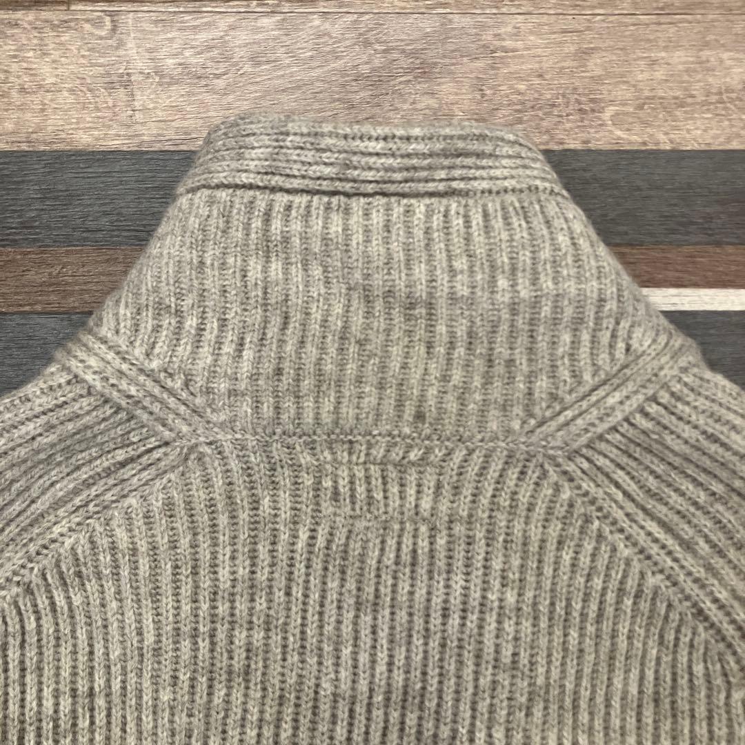 【BEAMS PLUS】美品　ショールカラー ニットカーディガン　L 厚手