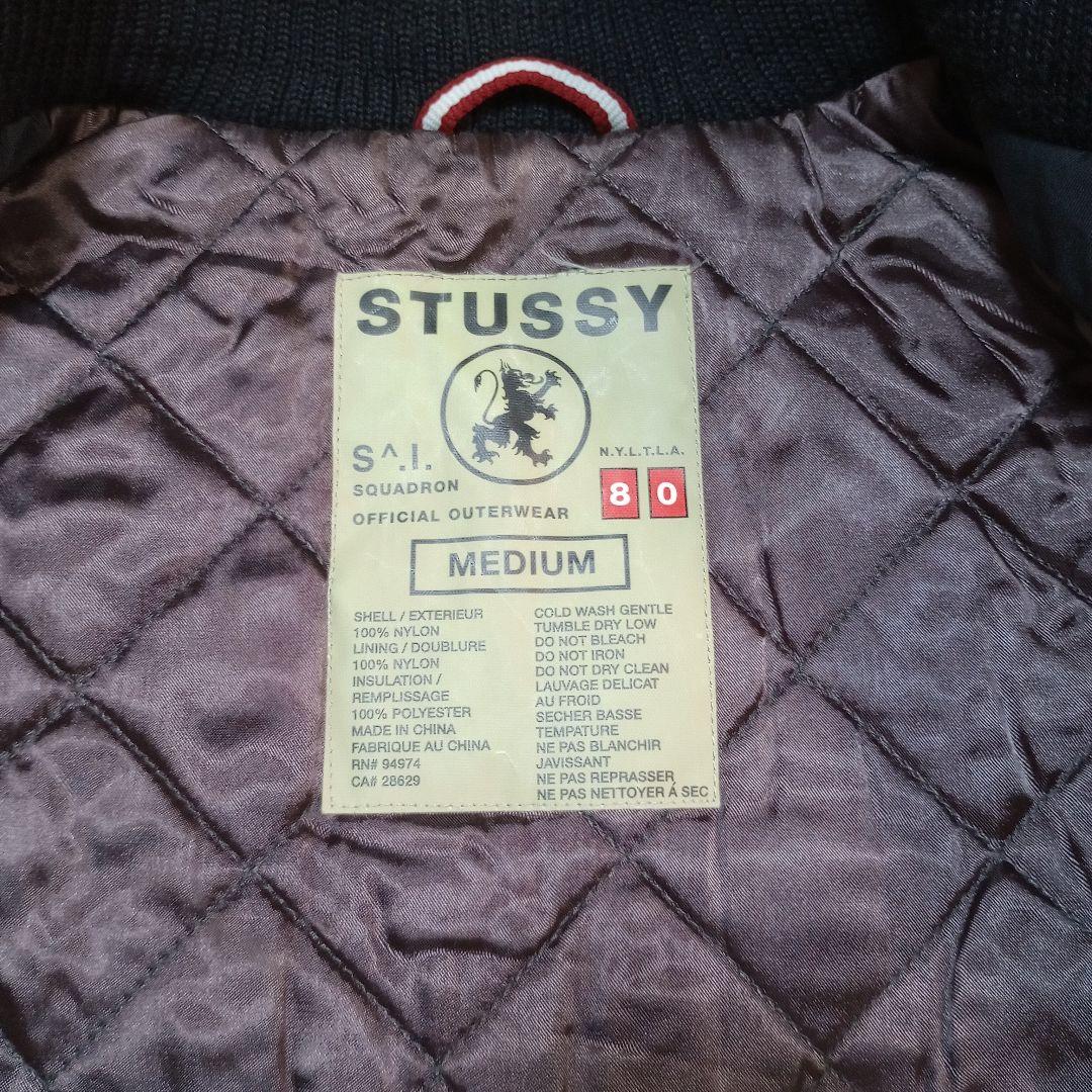 古着　00s STUSSY ブルゾン　フライトジャケット　黒 M