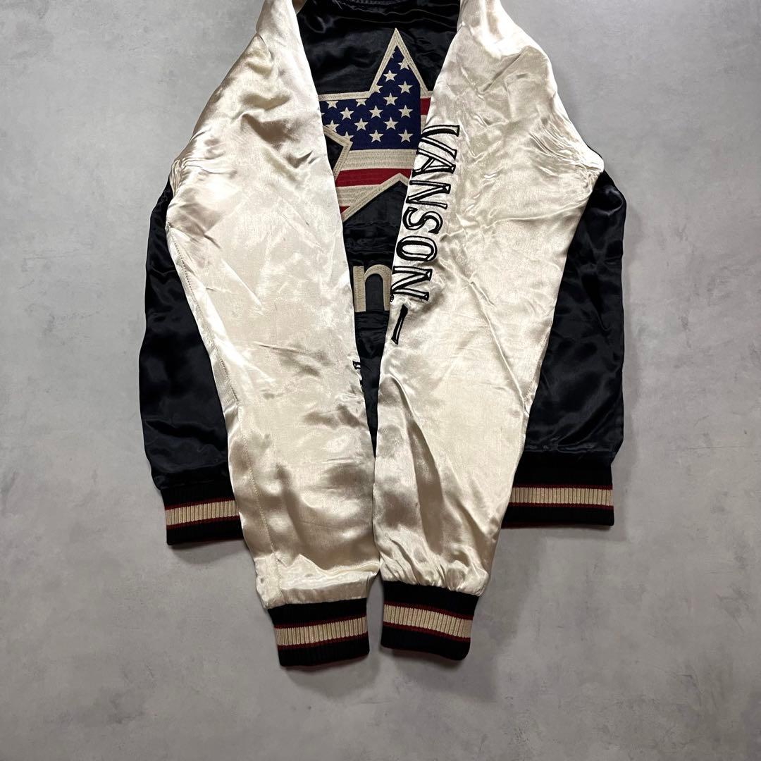 VANSON リバーシブル スカジャン スター ロゴ 刺繍 バンソン 星 鷹