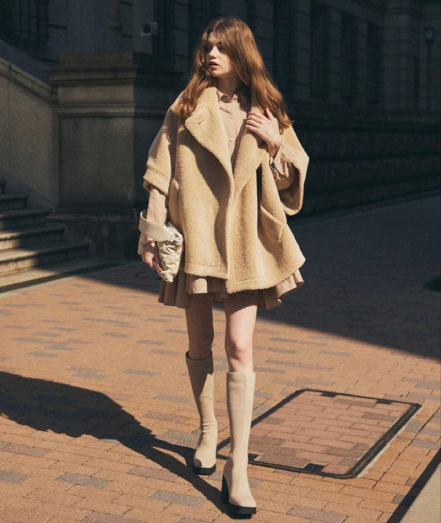 ココディール　ボアケープコート