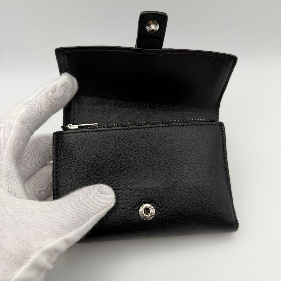 LOEWE ロエベ 財スモールバーティカルウォレット ファスナー 三つ折り