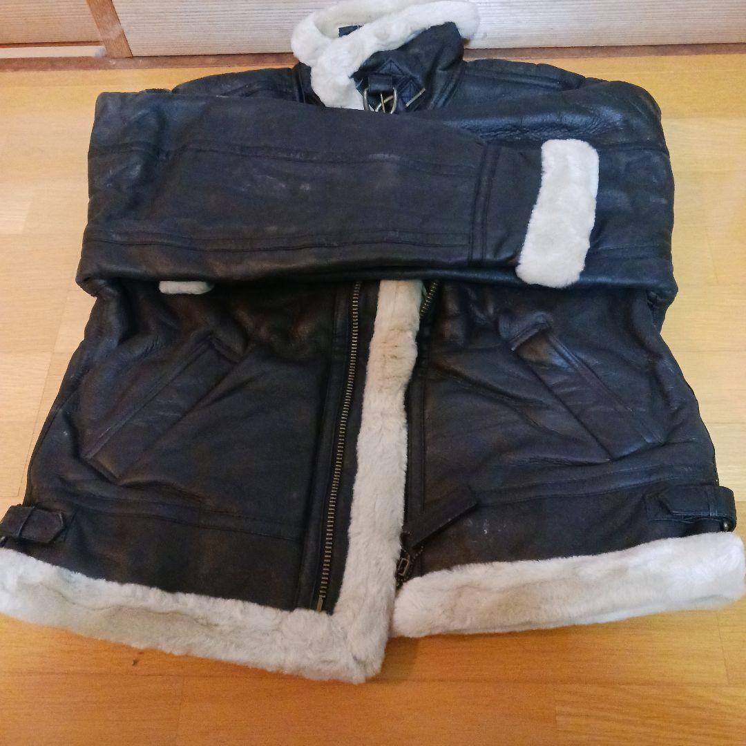 エ*ド様 サントリーボス　ボスジャン　牛革　レザー　フライトジャケット　B-3