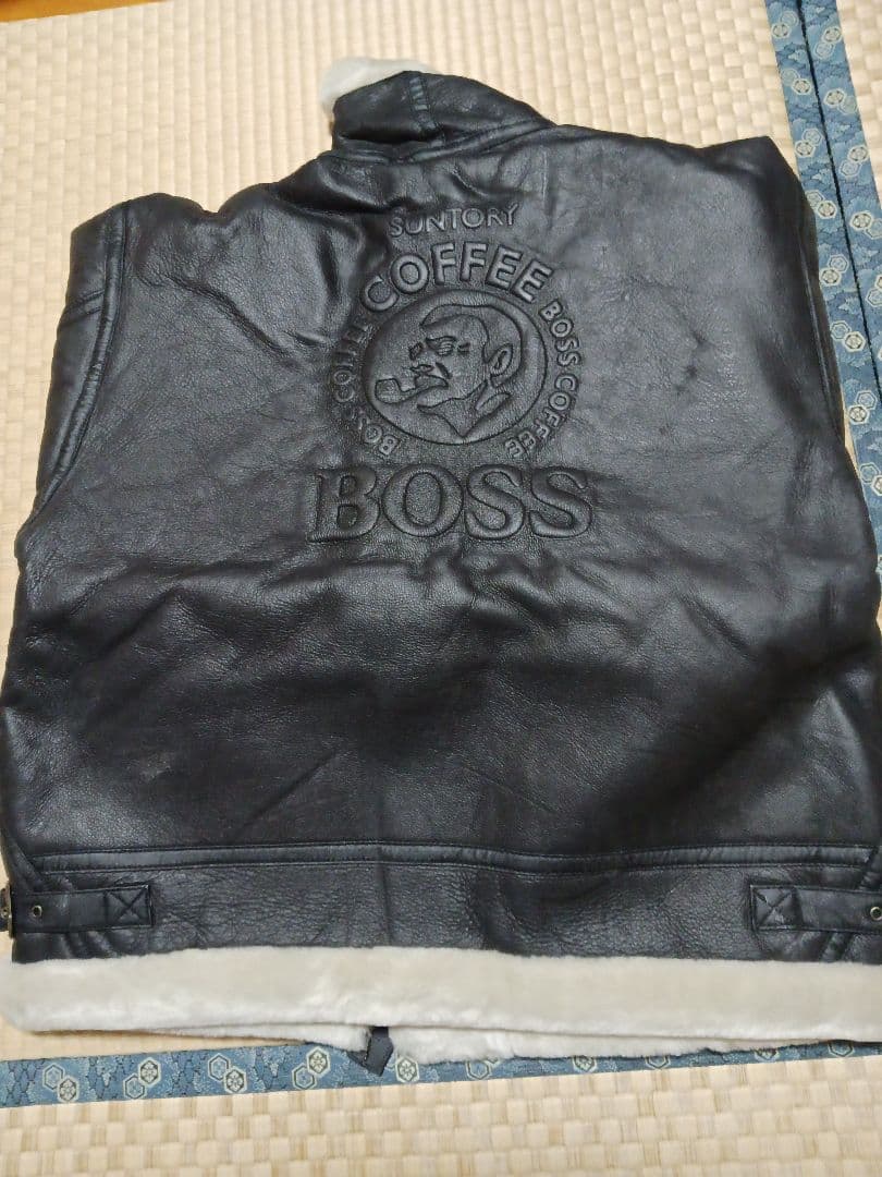 エ*ド様 サントリーボス　ボスジャン　牛革　レザー　フライトジャケット　B-3