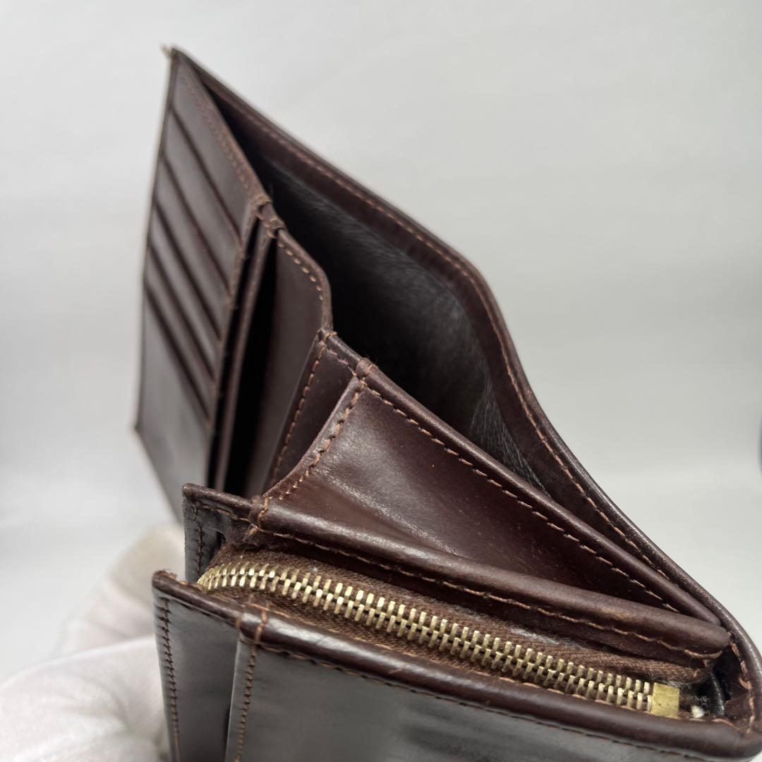 Whitehouse cox 二つ折り財布　ブラウン　ブライドルレザー　希少