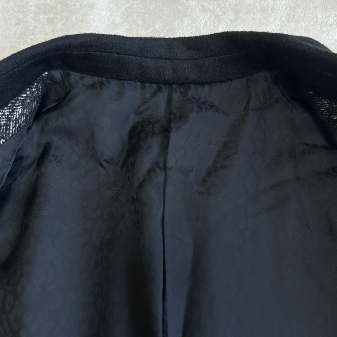 希少 美品 タケオキクチコレクション ツイードウール チェスターコートMアンゴラ