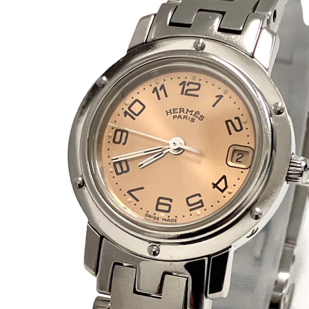 【美品】電池交換済★HERMES　エルメス　クリッパー　CL4.210