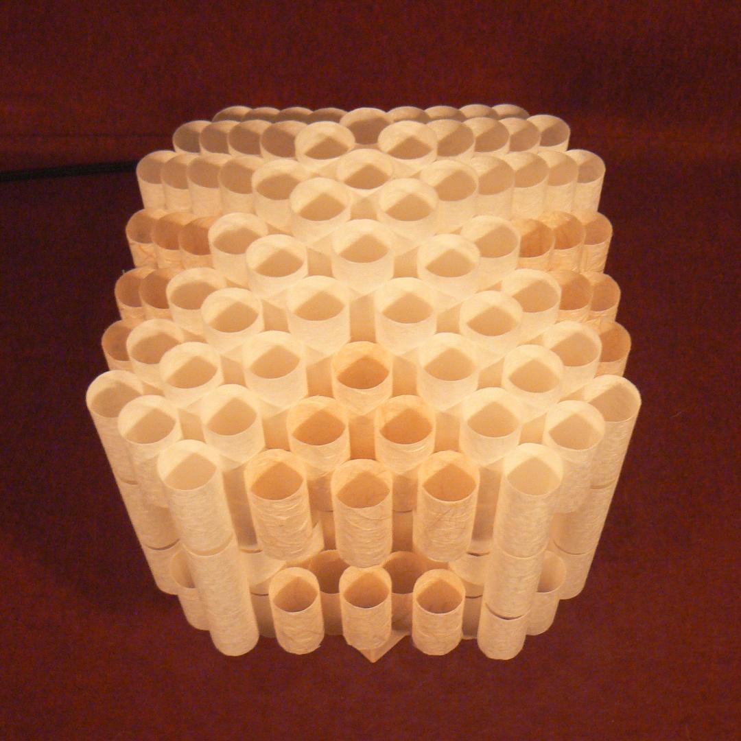 和紙の手作りランプシェード　美濃和紙使用　[ 楽 ] 9-1　癒しの一点物作品