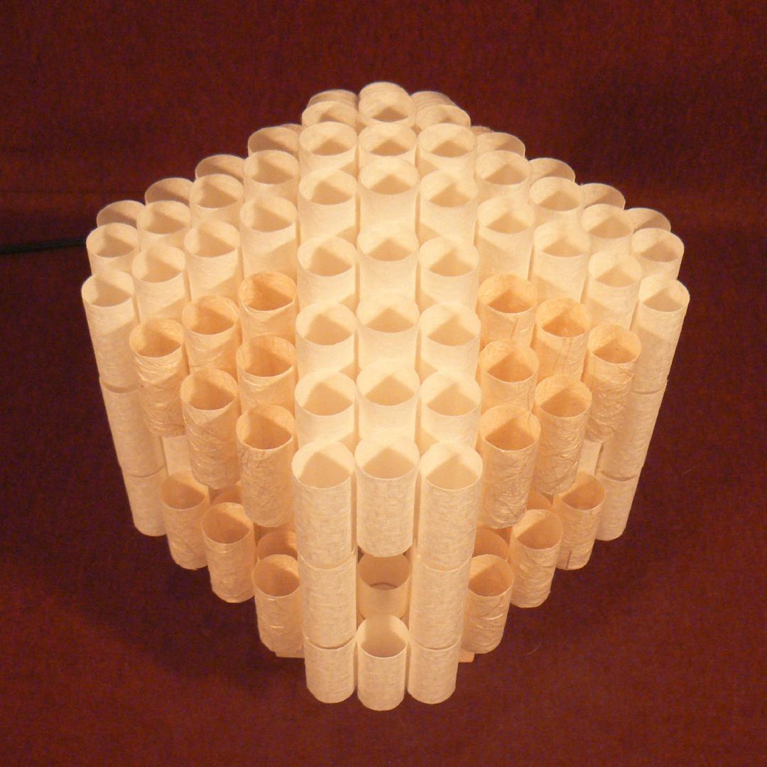 和紙の手作りランプシェード　美濃和紙使用　[ 楽 ] 9-1　癒しの一点物作品