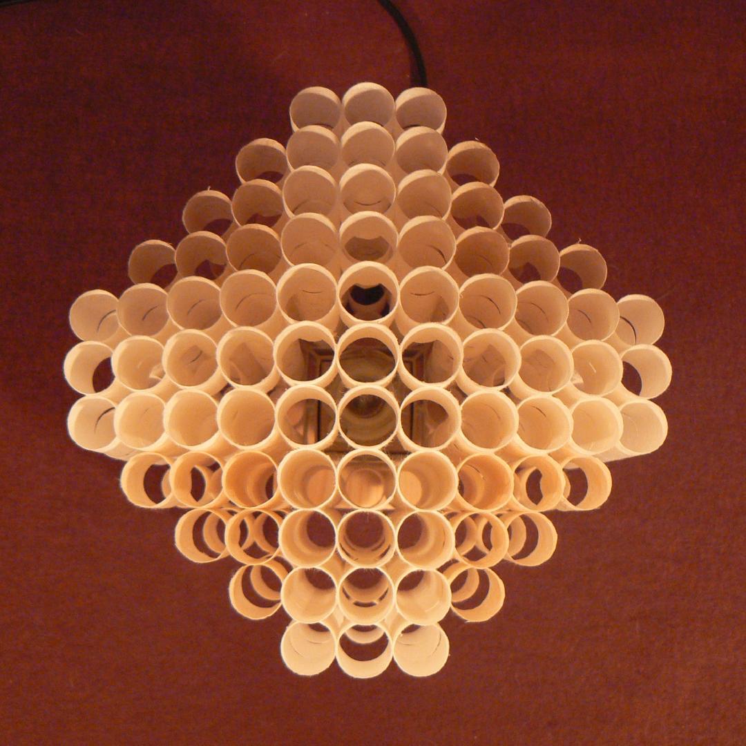 和紙の手作りランプシェード　美濃和紙使用　[ 楽 ] 9-1　癒しの一点物作品