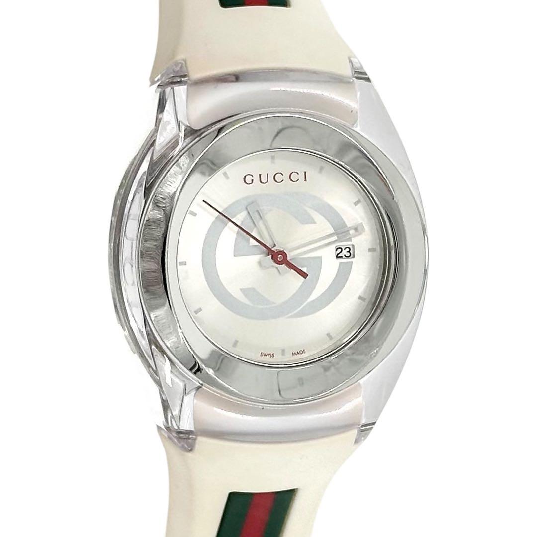 GUCCI 腕時計　137.3 sync シェリーライン　メンズ　ラバーベルト