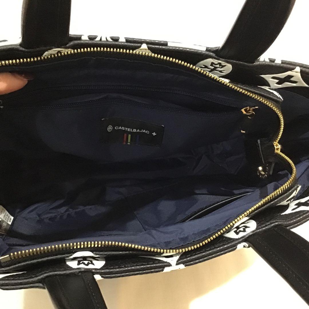 CASTELBAJAC トートバッグ 黒/白