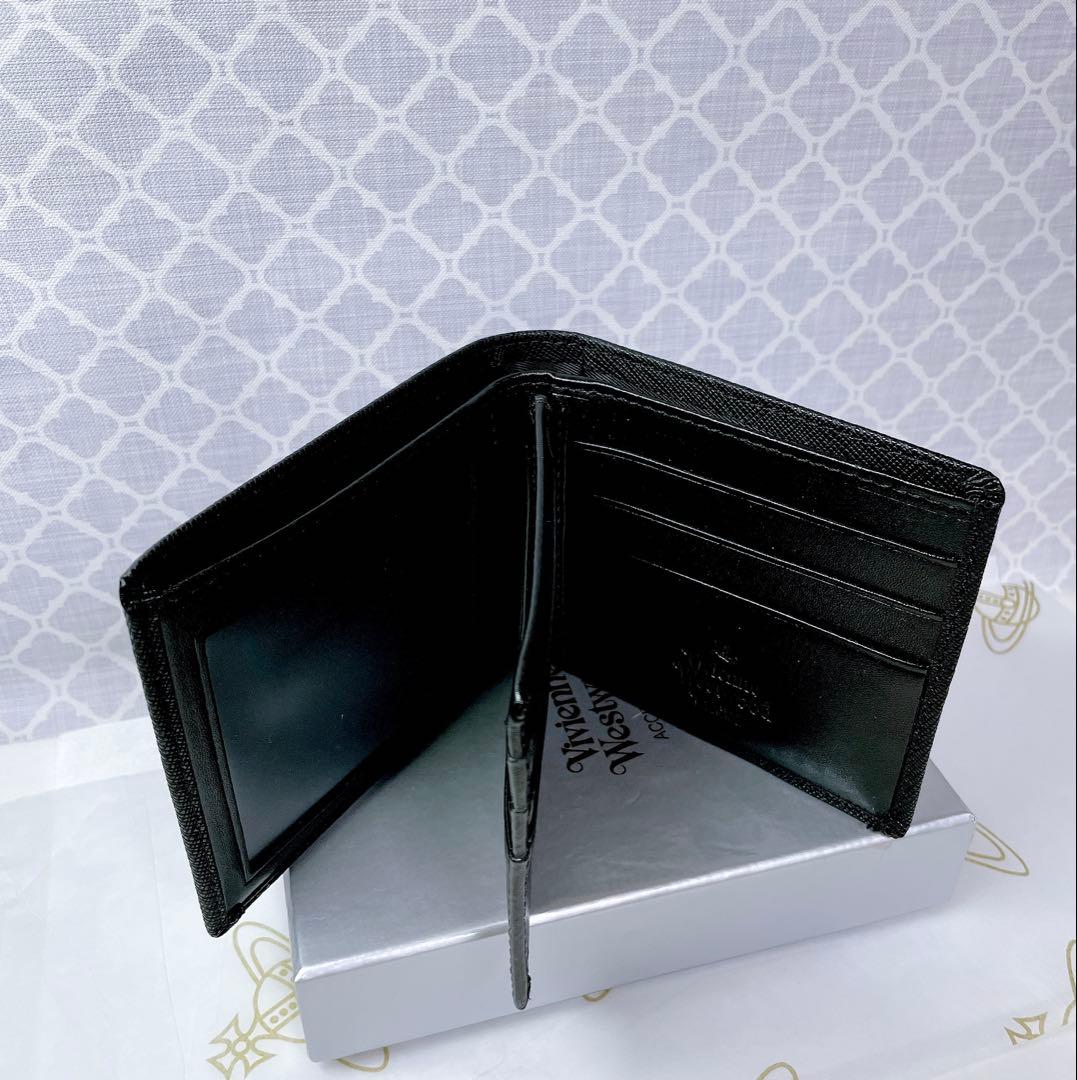 【COOL☆ショッパー付】ヴィヴィアン・ウエストウッド 折財布 ブラック メンズ