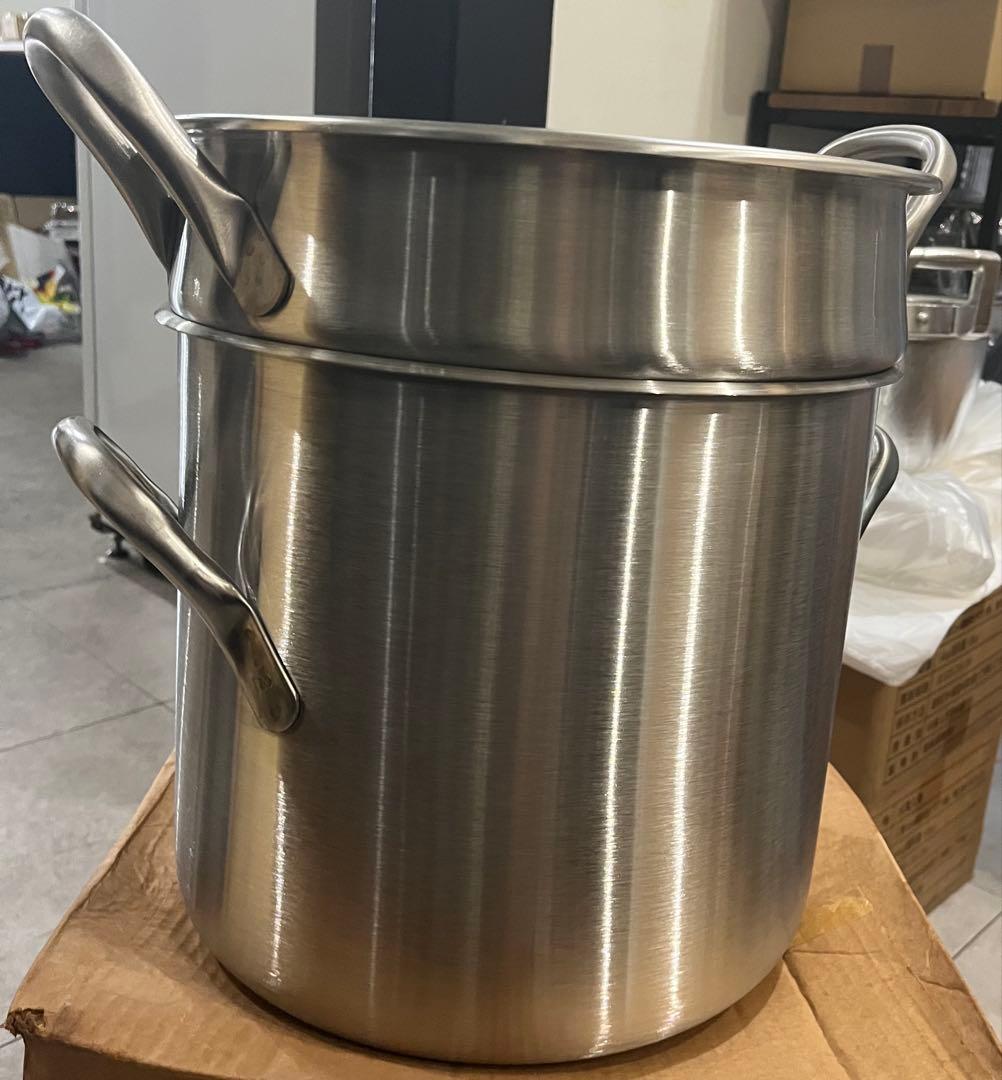 ステンレススチール 大型 寸胴鍋 32cm蓋付き 大小2個セット　￼01