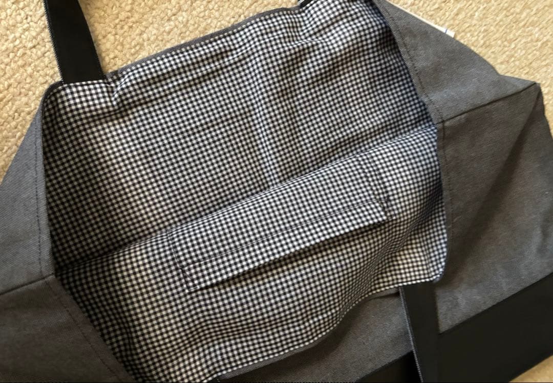 ファミリア レッスンバッグ　ブラック　完売 黒 限定 デニムバッグ