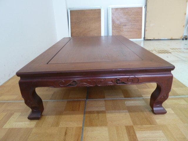 座卓 杉本作 透かし彫り 机 座敷 和風 和室 和家具 ローテーブル ちゃぶ台